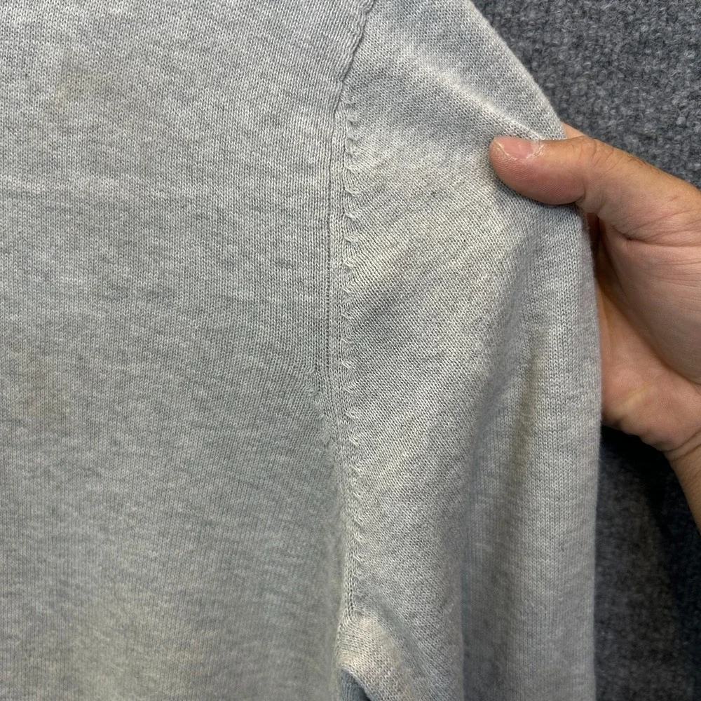 Tommy Hilfiger Sweater Men's Gray Crew Neck Long Sleeve Pullover Size Large